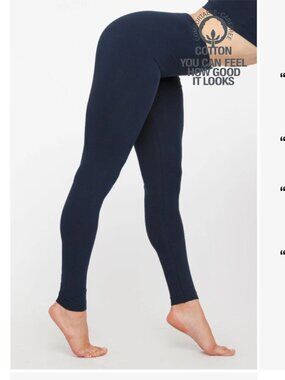 Los Angeles Apparel Cotton Spandex Jersey Leggings